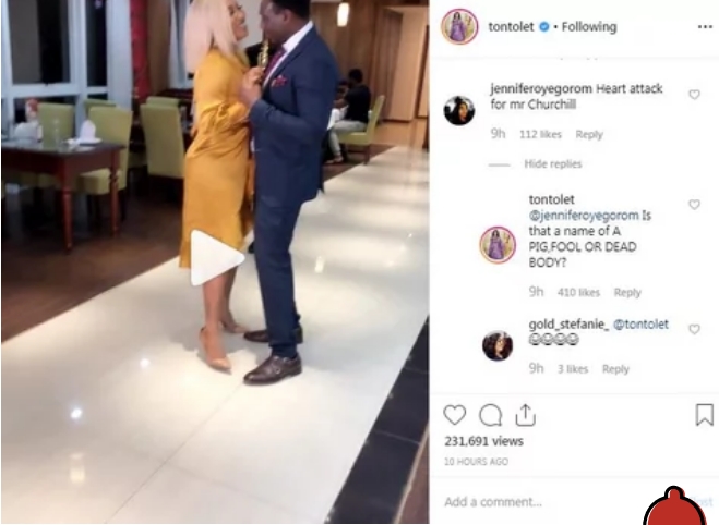 "Pig, Fool Or Dead Body" - Tonto Dike Insults Her Ex-husband On Instagram 2
