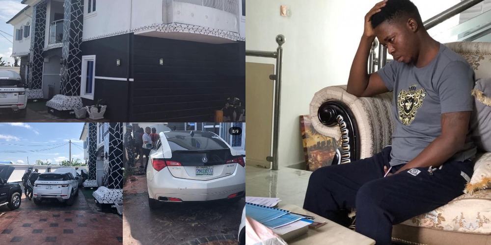 Popular Yahoo Boy 'Onoriode' Arrested By EFCC - See His Exotic Cars And Mansion [Photos] 17