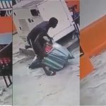 Thief Caught On CCTV Stealing Generator From A Compound In Lagos [Photos/Video] 3