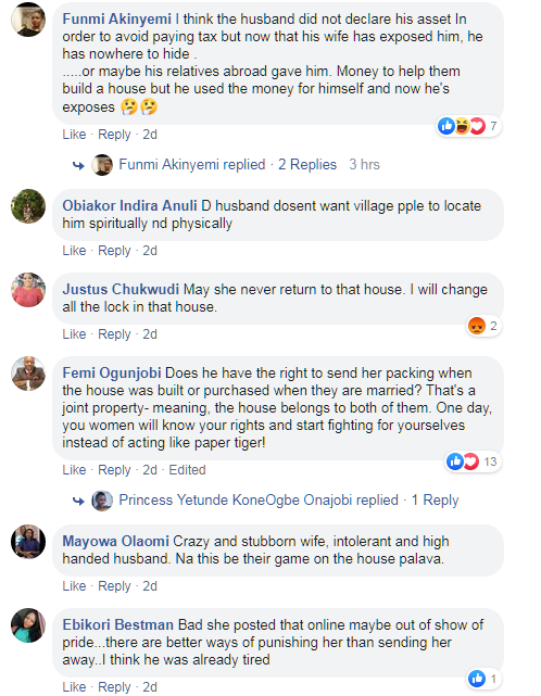 Nigerians Reacts As Man Sends His Wife Packing For Posting Photos Of Their New House On Social Media 3