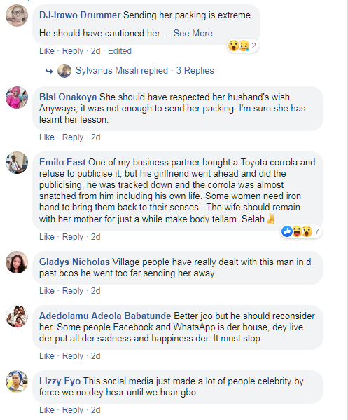 Nigerians Reacts As Man Sends His Wife Packing For Posting Photos Of Their New House On Social Media 4