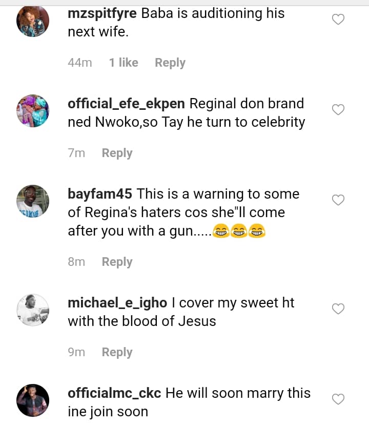 Watch Regina Daniels' Husband, Ned Nwoko Teaching A Lady How To Shoot Gun [Video] 13