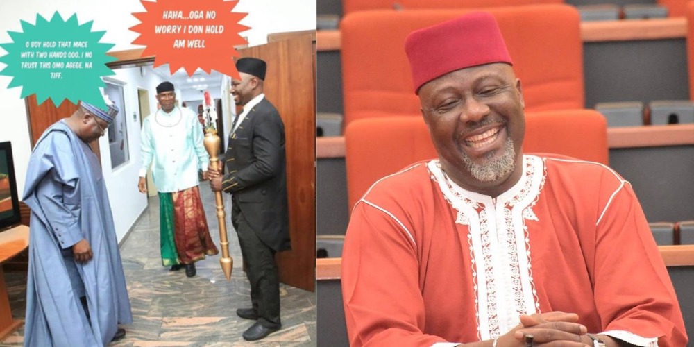 "The Mace Thief" – Dino Melaye Mocks New Deputy Senate President, Omo-Agege On IG 2