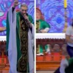 Drama As Lady Pushes Catholic Priest Down From The Altar While He Was Preaching [Video] 2