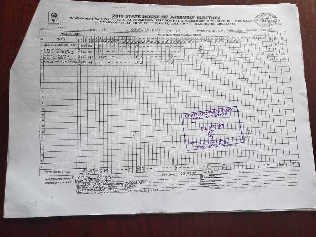 IMO: Action Alliance Asks Court To Declare Them Winners Of 2019 Oguta House Of Assembly Elections 9