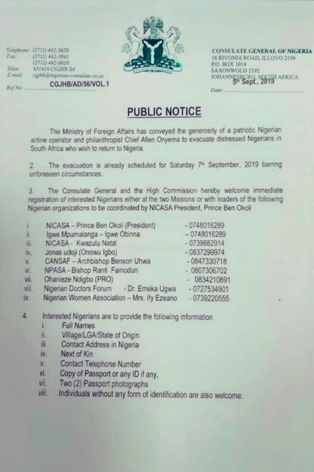 Xenophobia: Nigeria Announces Date To Commences Evacuation Of Citizens In South Africa 8