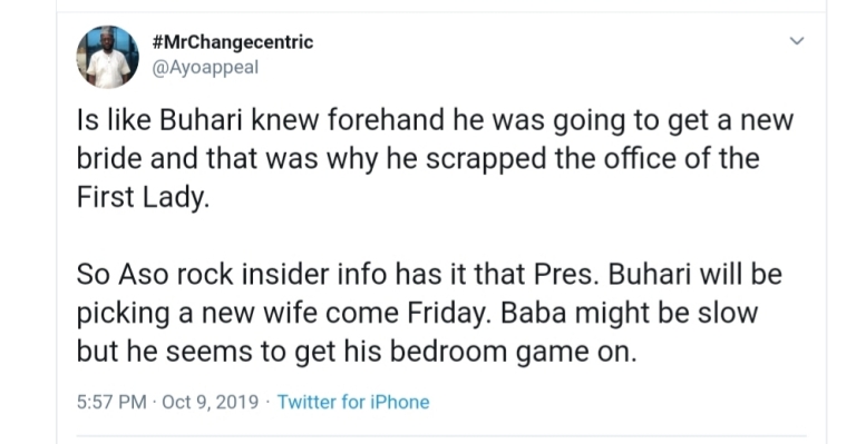 President Buhari Allegedly Planning To Marry A New Wife Because Of Her Cooking 4