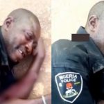 Viral Video Of A Drunk Nigerian Police Officer Lying By Roadside, Revealing Why They Didn't Give Him A Gun 3