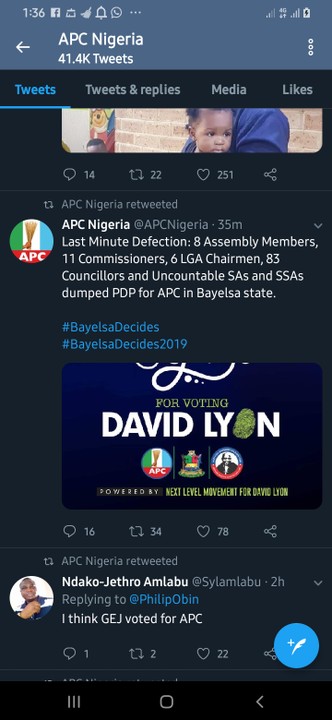 BAYELSA: 8 Lawmakers, 11 Commissioners, 6 LGA Chairmen, 83 Councillors Dump PDP For APC 2