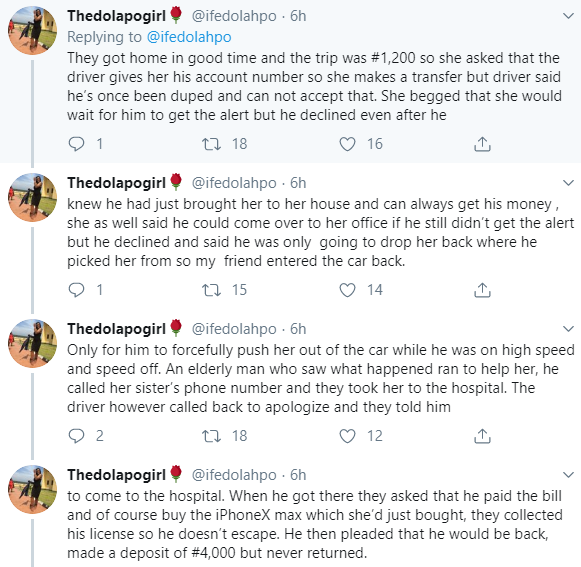 Taxify Driver Throws Female Passenger Out Of His Speeding Car For Not Paying Him In Cash 4