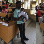 University Of Calabar Lecturer Helps His Student Babysit Her Twins During Exams [Photos] 2