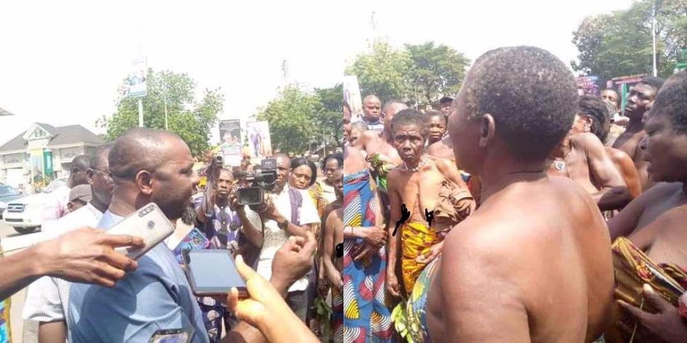 Over 100 Women Protests Half Naked Against Unlawful Detention Of Their Children In Ebonyi 9