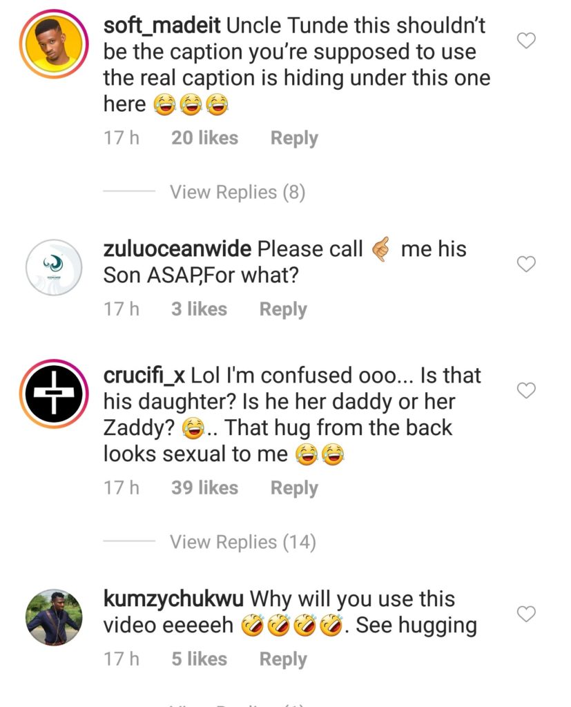 Nigerians React In Shock As 72-Year-Old Pete Edochie Hugs Destiny Etiko From Behind [Video] 11
