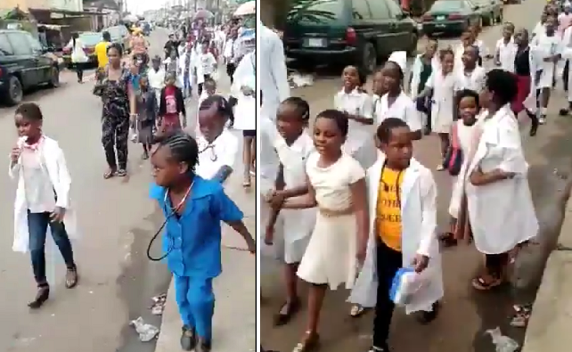 “Coronavirus, Go Back To China" - Says Nigerian School Children Protesting On The Streets [Video] 13