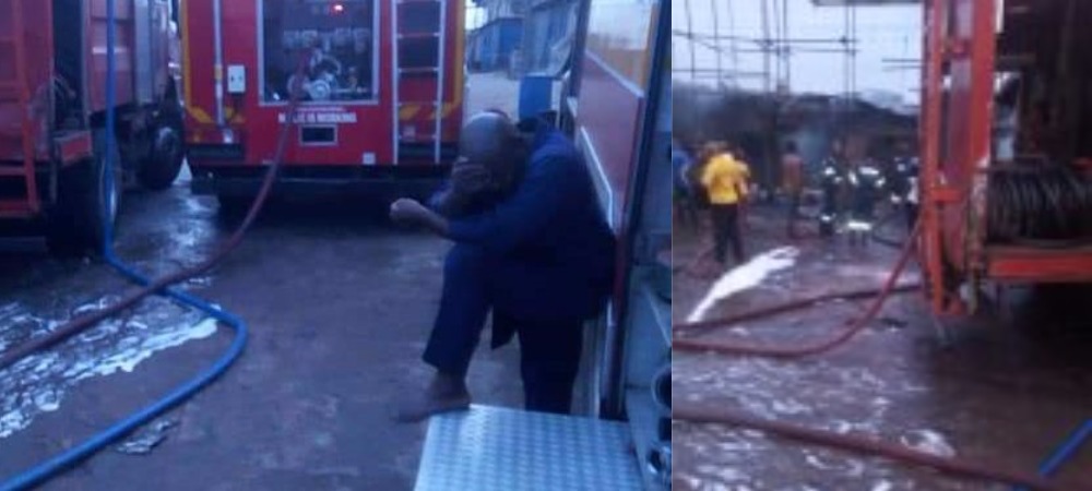 Fire Outbreak From A Standby Loaded Lorry, Burns Down Building Material Market In Anambra [Photos] 13