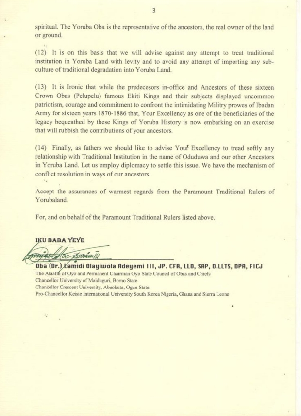 Alaafin Of Oyo Warns Governor Fayemi Over Alleged Attempt To Dethrone 16 Kings In Ekiti 12