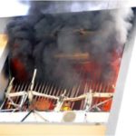 INEC Headquarters In Abuja Goes Up In Flames As Fire Service Battles To Quench The Inferno 2