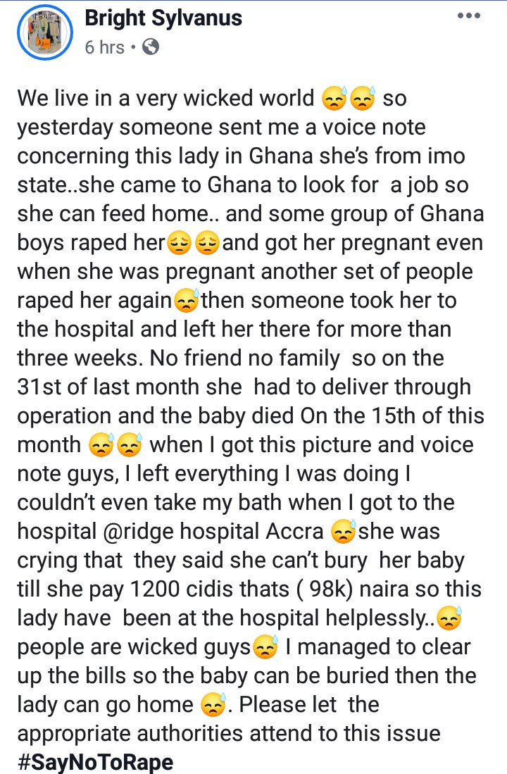 Nigerian Woman Loses Her Newborn Baby Conceived From Gang-Rαpe Incident In Ghana 6
