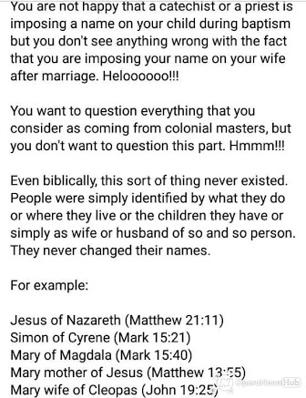 It's Not Biblical For Woman To Bear Husband's Name Or Surname After Marriage - Fr. Kelvin Ugwu 17