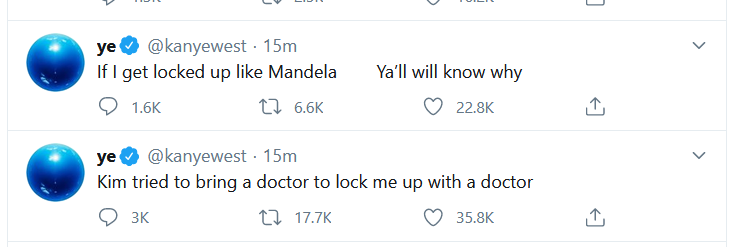Kanye West Claims Kim Kardashian 'Tried To Lock Him Up With A Doctor' Amid Divorce Rumours 14 Kanye West Claims Kim Kardashian 'Tried To Lock Him Up With A Doctor' Amid Divorce Rumours 14