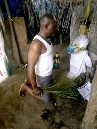 PDP Councillorship Aspirant Visits Shrine With His Nomination Form To Consults Deity [Photos] 3