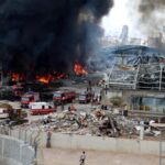 Huge fire at port of Beirut Lebanon just weeks after deadly explosion 3