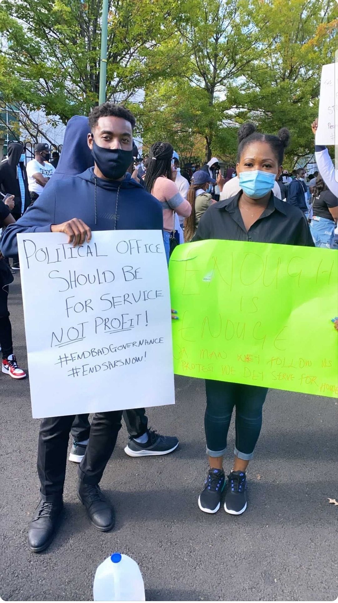 #EndSARS: Nigerians in America Protest at Nigerian Embassy in Washington DC (Photos) 15