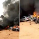 Hoodlums Sets Over 50 Cars Ablaze During #EndSARS Protest In Apo, Abuja [Video] 3