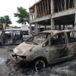 PHOTONEWS: Ajeromi Ifelodun local government council Lagos burnt down by hoodlums 3
