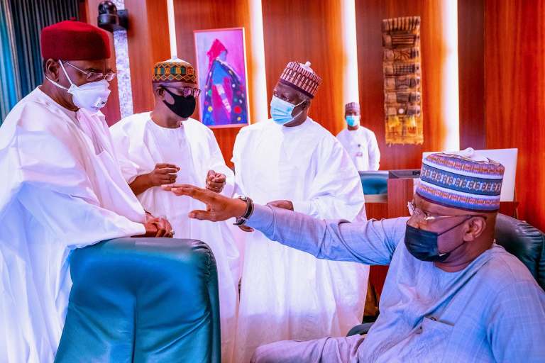 Preident Buhari Meets Obasanjo, Jonathan, Gowon, Others Amid #EndSARS Protests [Photos] 5