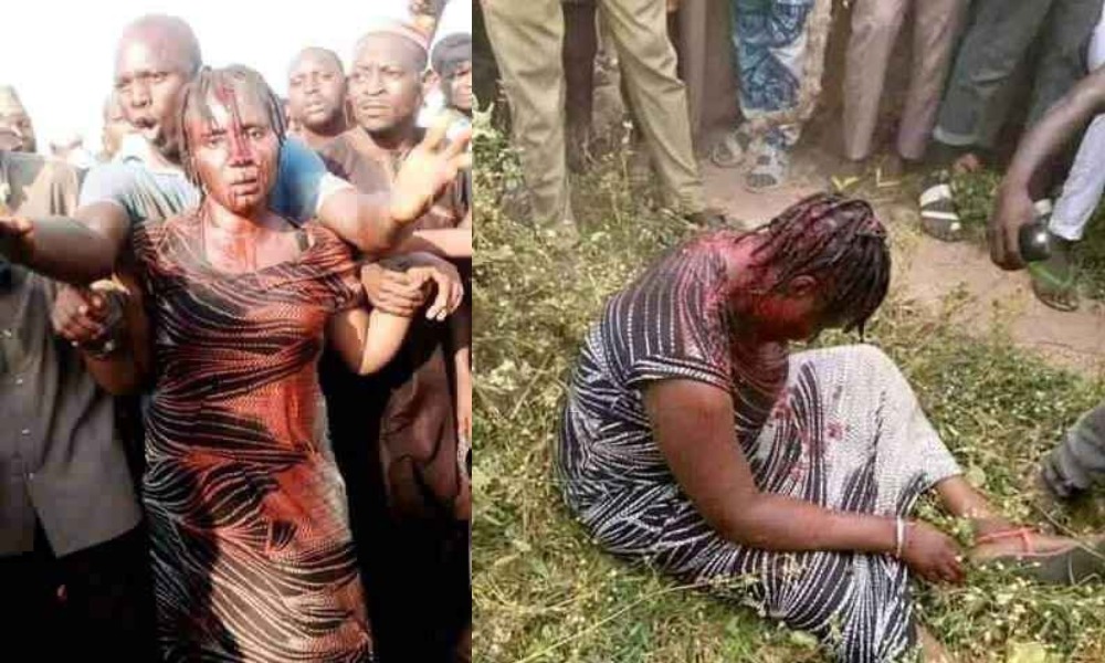 Woman Beaten Mercilessly By Angry Mob For Allegedly Kidnapping Children In Nasarawa