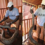 Army Boss, Buratai Poses With Snake In His Farm, Keeps Mum On Katsina Abduction 3
