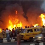 Panic As Fuel Tanker Explodes in Ibadan 1