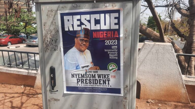 2023 Presidential Campaign Posters Of Nyesom Wike Spotted In Abuja [Photos] 5