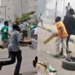Gunshots Fired As Two NURTW Rival Groups Clashes Violently In Obalende, Lagos [Video] 3