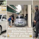 Singer Flavour Gift His Childhood Friend 'Asuwa Dede' A Brand New Car [Photos] 2