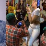 Singer, Skales Feeling Nervous As He Proposes To His Girlfriend At Her Birthday Party [Video] 4