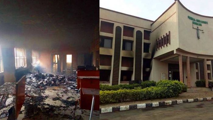Federal High Court Set Ablaze By Unknown Gunmen In Ebonyi [Photos] 5