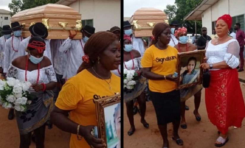 Tears As Late Comedian Ada Jesus Is Finally Laid To Rest In Imo State [Photos/Video] 5