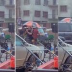 Nigerian Police Officer Preaches And Prays On The Road Despite Heavy Rainfall [Video]