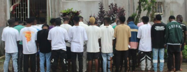 EFCC Arrests 31 Yahoo Boys Spraying Money In Benin, Recovers 13 Exotic Cars [Video]