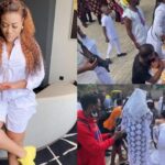 Actress Nkechi Blessing Sunday Slumps At Her Mother’s Ongoing Burial In Lagos [Video]