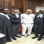 IPOB Leader, Nnamdi Kanu Brought To Court For Trial Amidst Tight Security [Photos}