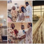 Nigerian Couple Rocks 'Isiagu' Traditional Wears For Their Church Wedding [Photos]