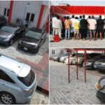 EFCC Arrests 22 Suspected Yahoo Boys In Asaba, Recovers 16 Exotic Cars [Photos]
