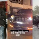 Wizkid Gifts His Manager, Sunday Are Brand New Toyota Prado Worth N68m [Video]