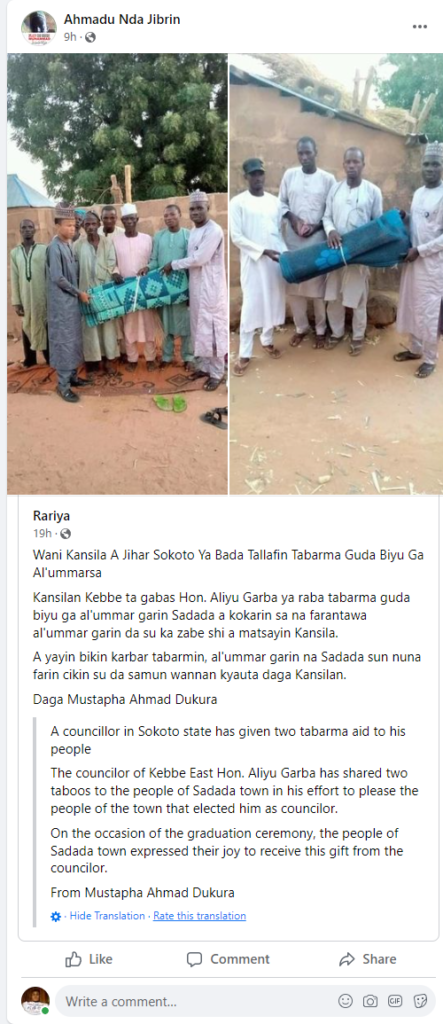 Government Official Donates Mats To Sokoto Community As Welfare Package [Photos]