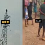 Benin Residents Gather To Watch ''Witch" That Landed On High Tension Cable [Video]