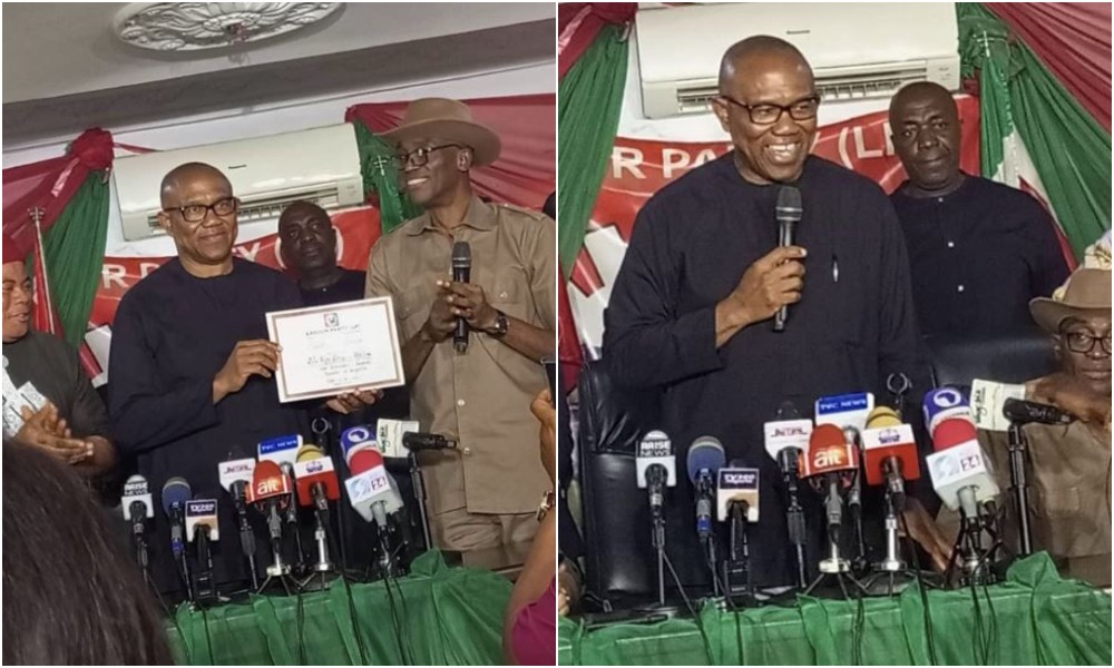 Labour Party Issues Certificate Of Return To Peter Obi As Its Presidential Candidate [Photos]