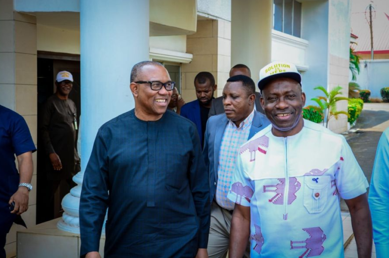 Peter Obi Meets With Governor Charles Soludo in Anambra [Photos]
